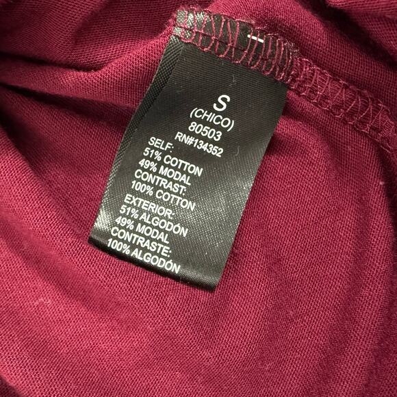 Mi‎ Lieux Womens Lace Sleeveless Top Maroon Size Small - Picture 6 of 6